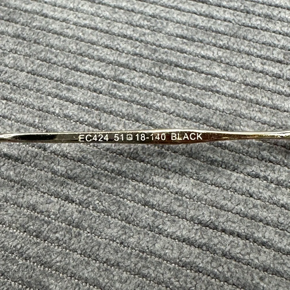 Enchant EC424 Black Gold Cat Eye Y2k Eyeglasses Frames 51-18-140 Metal Tortoise